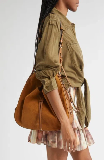 Isabel Marant Bolton Suede Hobo Bag In Brown