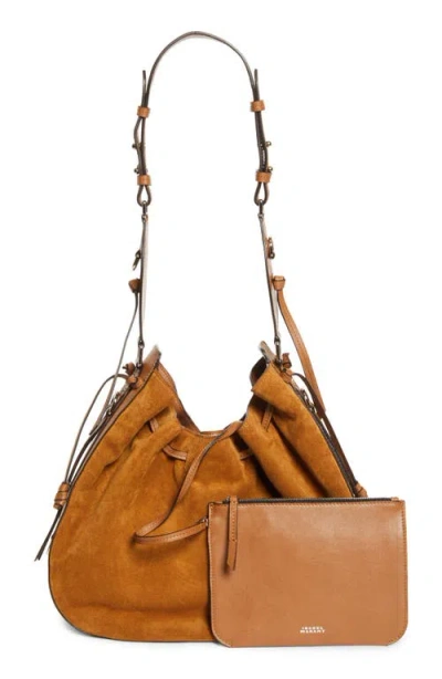Isabel Marant Bolton Suede Hobo Bag In Brown