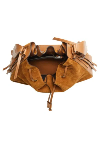 Isabel Marant Bolton Suede Hobo Bag In Brown