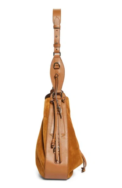 Isabel Marant Bolton Suede Hobo Bag In Brown