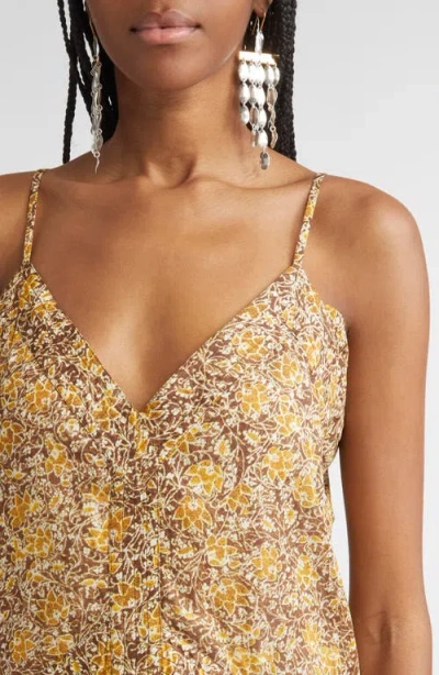 Isabel Marant Logo-engraved Drop Earrings In Brown