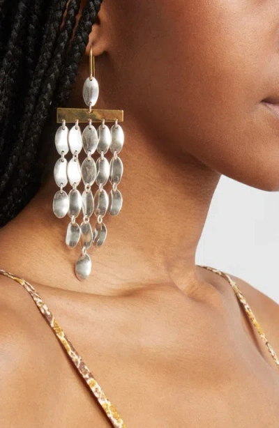 Isabel Marant Logo-engraved Drop Earrings In Brown