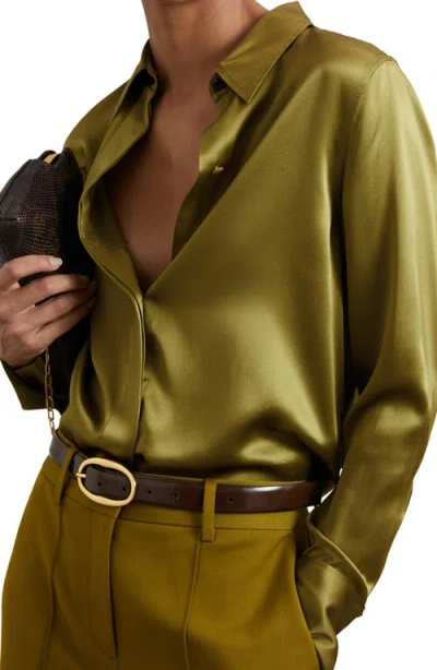 Reiss Snake Leather Snake-effect Frame Clutch Bag In Brown