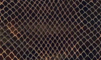 Reiss Snake Leather Snake-effect Frame Clutch Bag In Brown