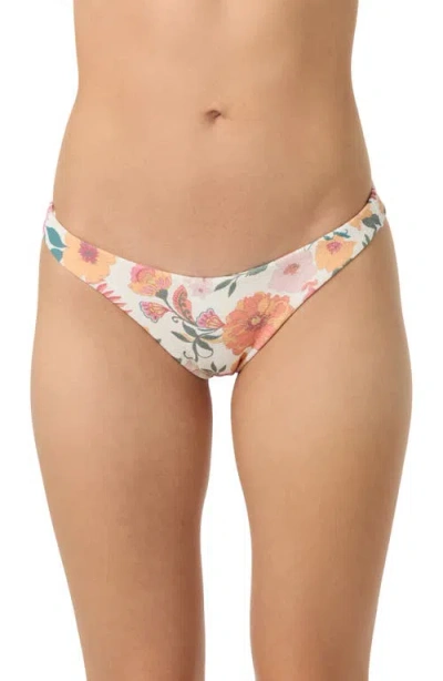 O'neill Camellia Floral Bikini Bottoms In White