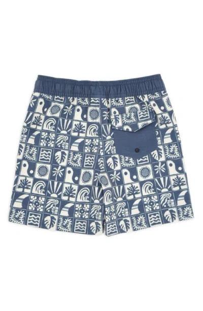 Feather 4 Arrow Kids' Print Board Shorts In Blue