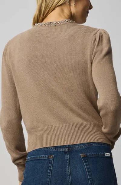 Splendid Montana Crystal Embellished Cardigan In Brown