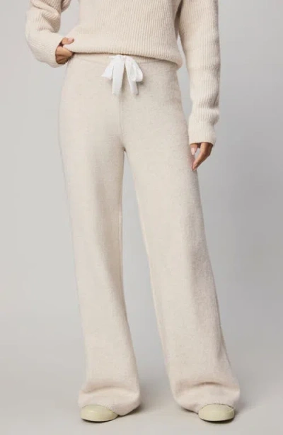 Splendid Stassi Rib Side Sweater Pants In Neutral