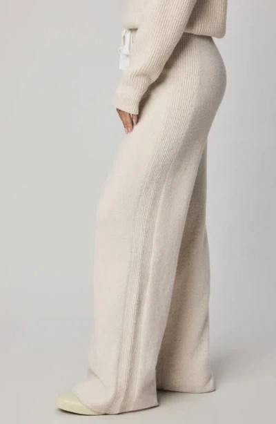Splendid Stassi Rib Side Sweater Pants In Neutral