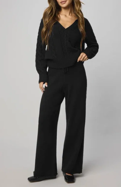 Splendid Jetset Sweater Pants In Black