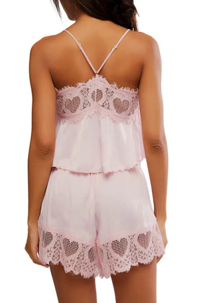 Free People Sweet Love Crop Pajama Camisole In Pink