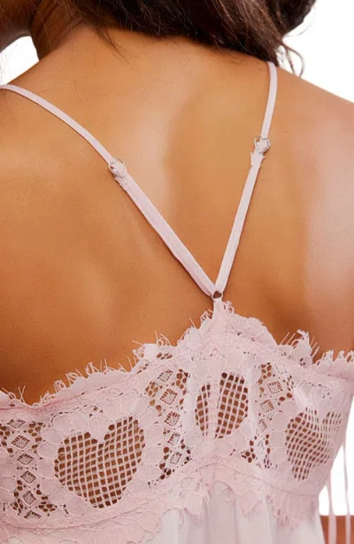 Free People Sweet Love Crop Pajama Camisole In Pink