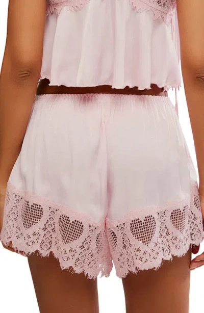 Free People Sweet Love Boxer Shorts In Pink