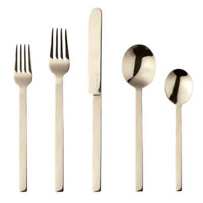 Mepra Stile By Pininfarina Flatware Set In Gold