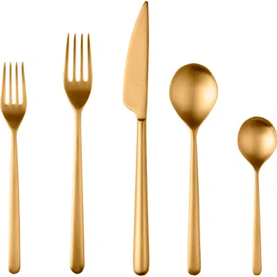 Mepra Linea Ice Flatware Set In Gold
