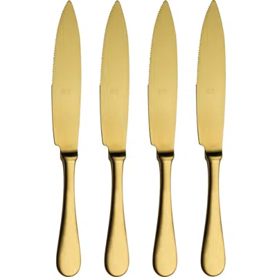 Mepra Steak Knife Set In Gold