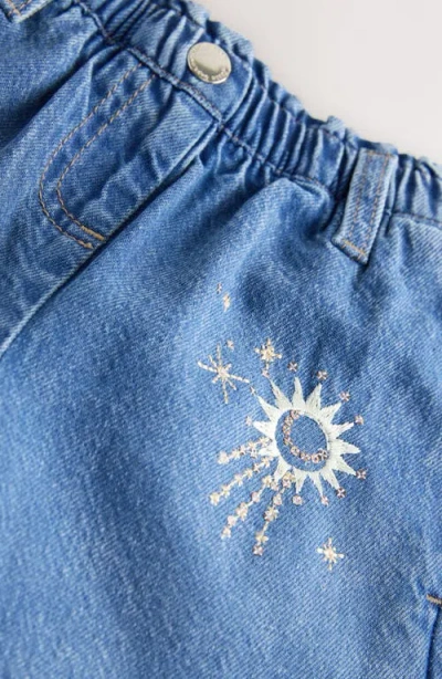 Next Kids' Celestial Crystal Embroidered Jeans In Blue