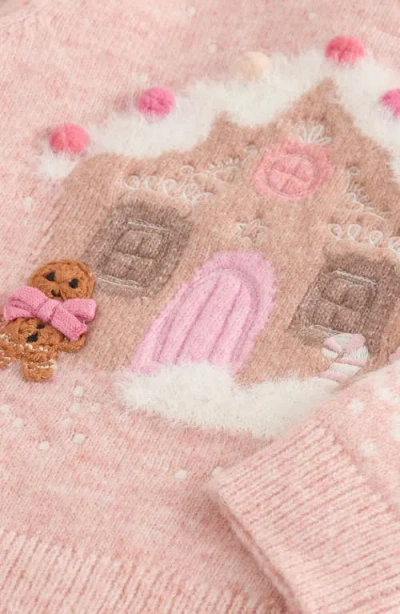 Next Kids' Gingerbread House Sweater In Pink