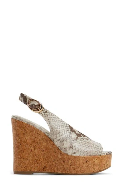 Aldo Tatianah Platform Wedge Sandal In Brown