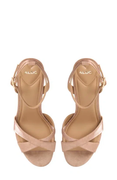 Aldo Rosine Ankle Strap Platform Sandal In Animal Print