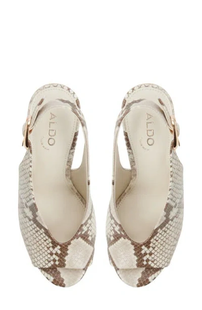 Aldo Tatianah Platform Wedge Sandal In Brown