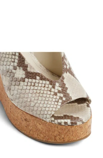 Aldo Tatianah Platform Wedge Sandal In Brown