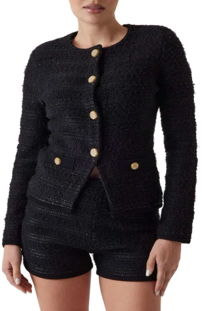 Marciano Clara Texture Cardigan In Black