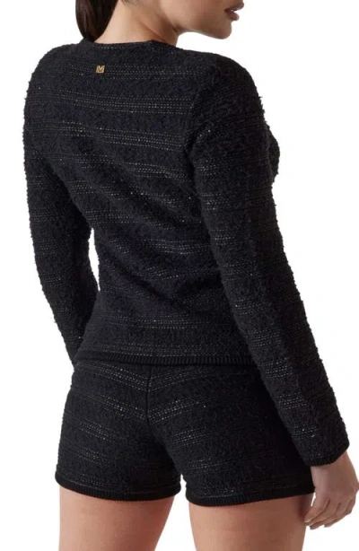 Marciano Clara Texture Cardigan In Black