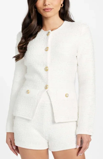 Marciano Clara Texture Cardigan In White