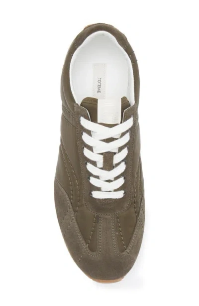 Totême Toteme Sport Suede-trim Sneaker In Animal Print