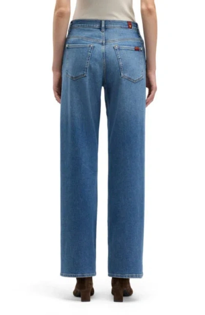 Seven Stovepipe Straight Leg Jeans In Blue