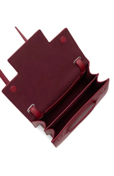 We-ar4 The Accordion Leather Shoulder Bag In Burgundy