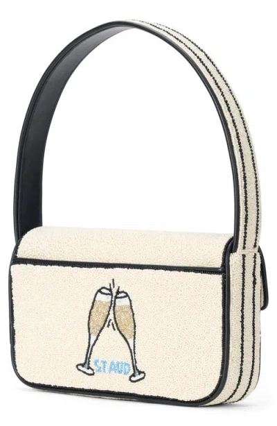 Staud Beaded-firework Shoulder Bag In Neutral