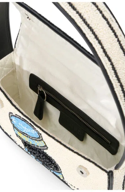 Staud Beaded-firework Shoulder Bag In Neutral