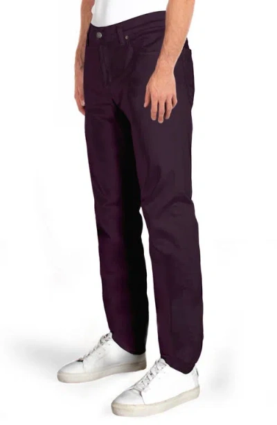 Fidelity Denim 50-11 Relaxed Straight Leg Jeans In Burgundy