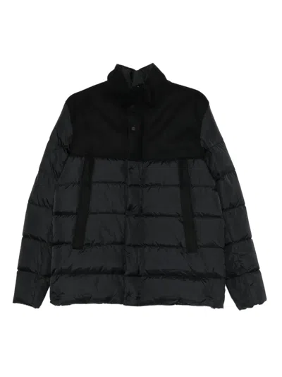Herno Panelled Padded Coat In Black