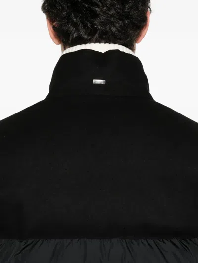 Herno Panelled Padded Coat In Black