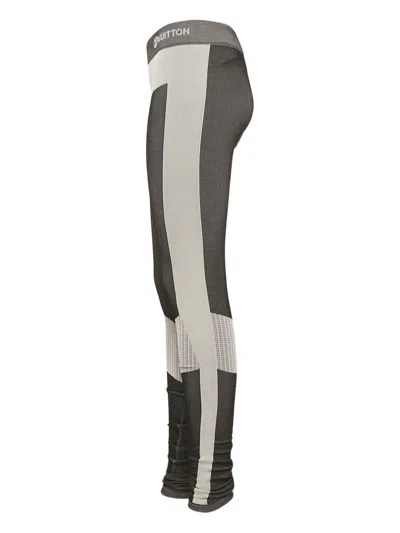 Pre-owned Louis Vuitton Ribbed Panel Leggings In Gray