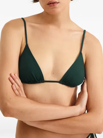 Eres Mouna Triangle Bikini Top In Green