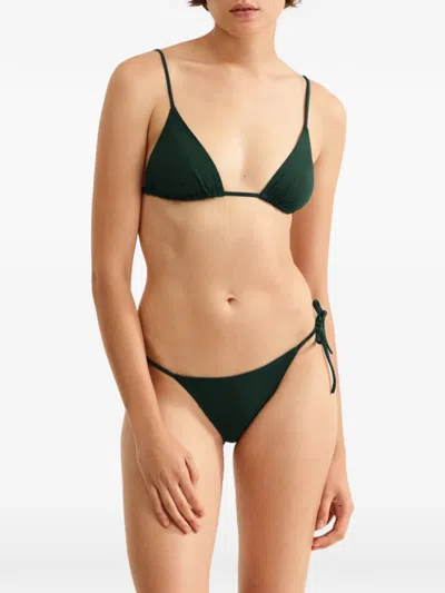 Eres Mouna Triangle Bikini Top In Green
