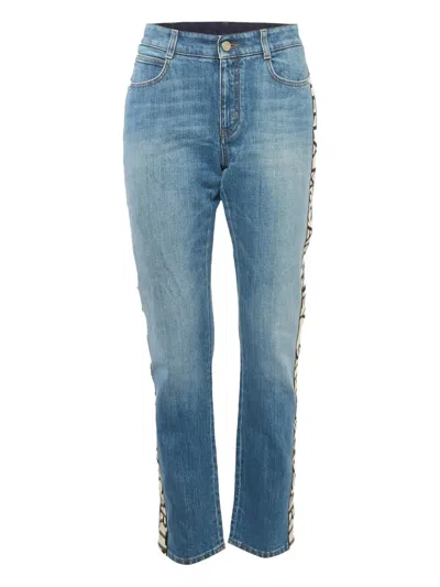 Pre-owned Stella Mccartney Logo-tape Jeans In Blue