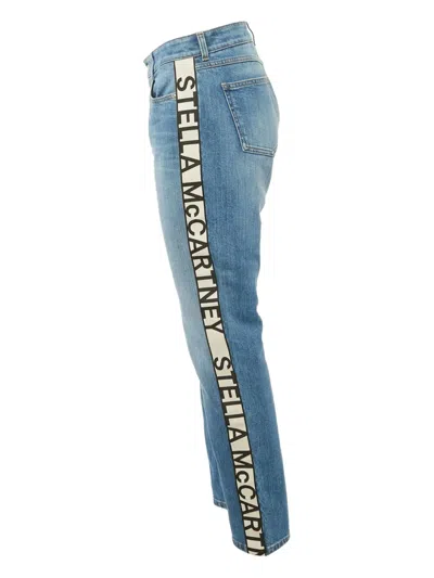 Pre-owned Stella Mccartney Logo-tape Jeans In Blue