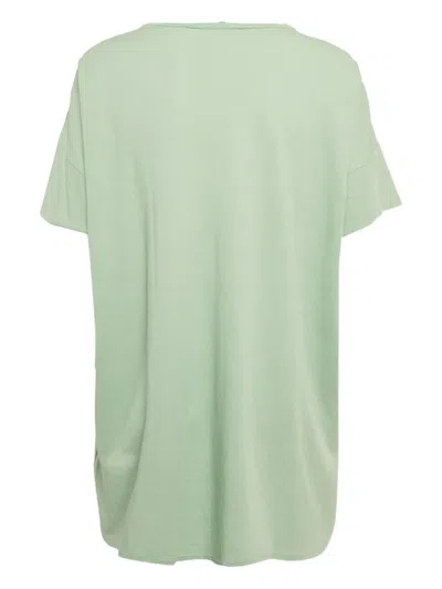 Pre-owned Gucci Floral-print Silk T-shirt In Green