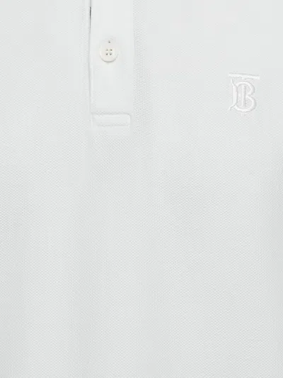 Pre-owned Burberry Piqué Polo Shirt In White
