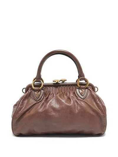 Pre-owned Marc Jacobs Stam Stud-embellishments Shoulder Bag In Brown