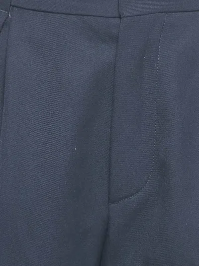 Pre-owned Chloé Gabardine Straight-leg Trousers In Blue
