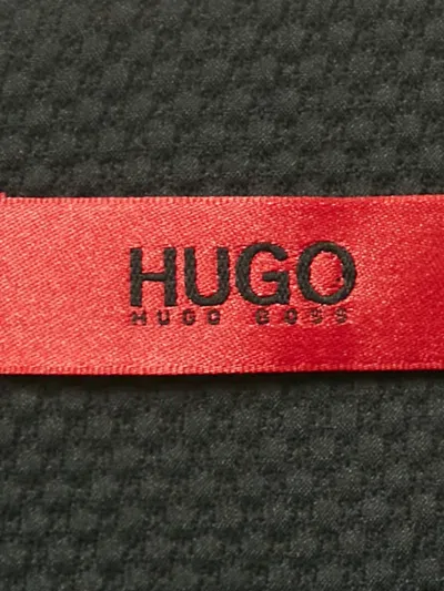 Pre-owned Boss Green Hugo Boss Jacquard Peplum Top In Black