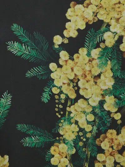 Pre-owned Dolce & Gabbana Floral-print Blouse In Black