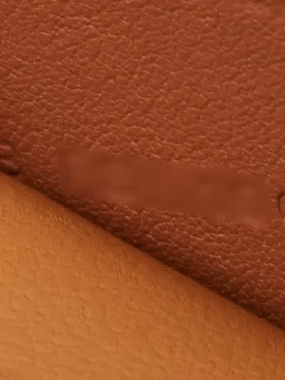 Pre-owned Hermes 2023 Walrus Magsafe Leather Stitched Wallet In Brown