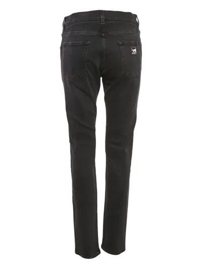 Pre-owned Dolce & Gabbana Slim-fit Jeans In Black